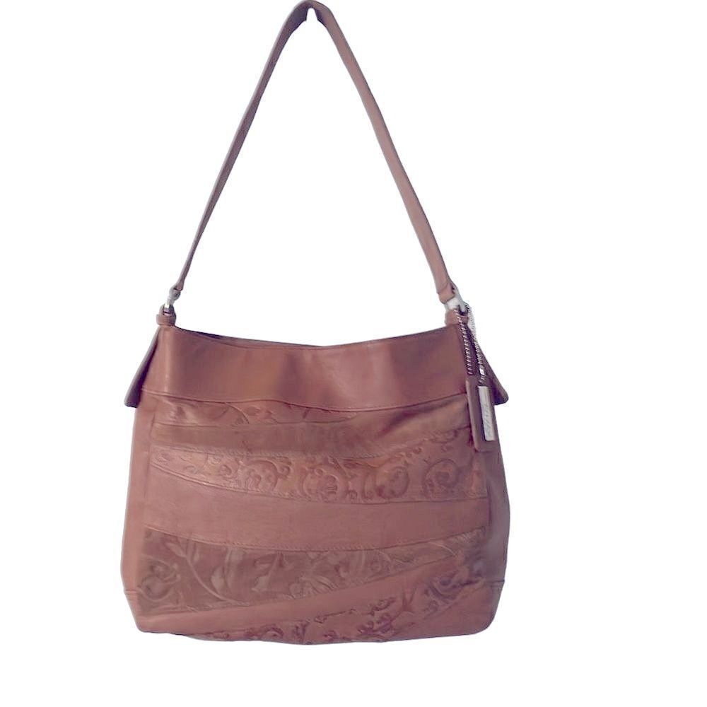 Madison & Max genuine leather brown shoulder bag